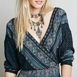 Free People These Dreams Long Sleeves Dress Jade green Medium